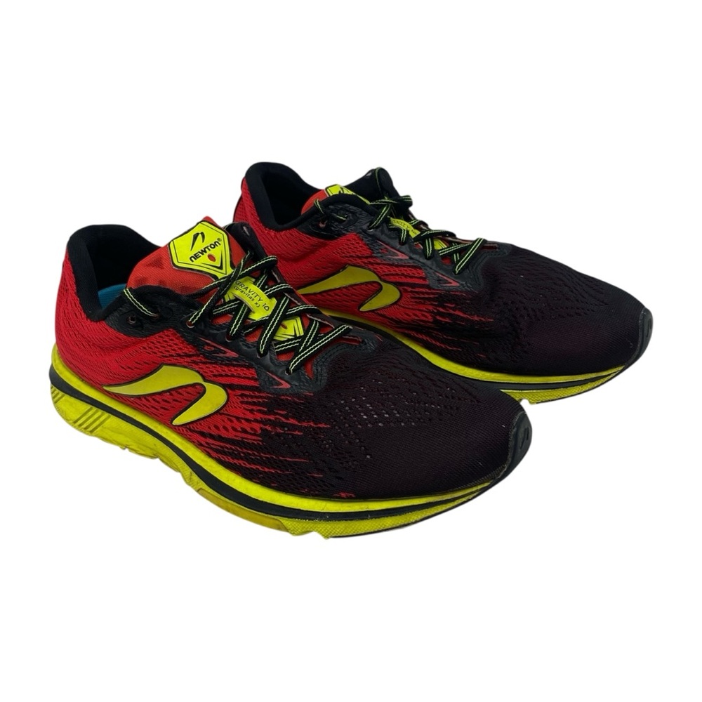Newton Gravity 10 Red, Black & Neon Yellow Running‎ Shoes Men’s Size 8